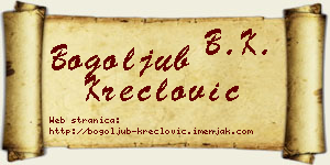 Bogoljub Kreclović vizit kartica